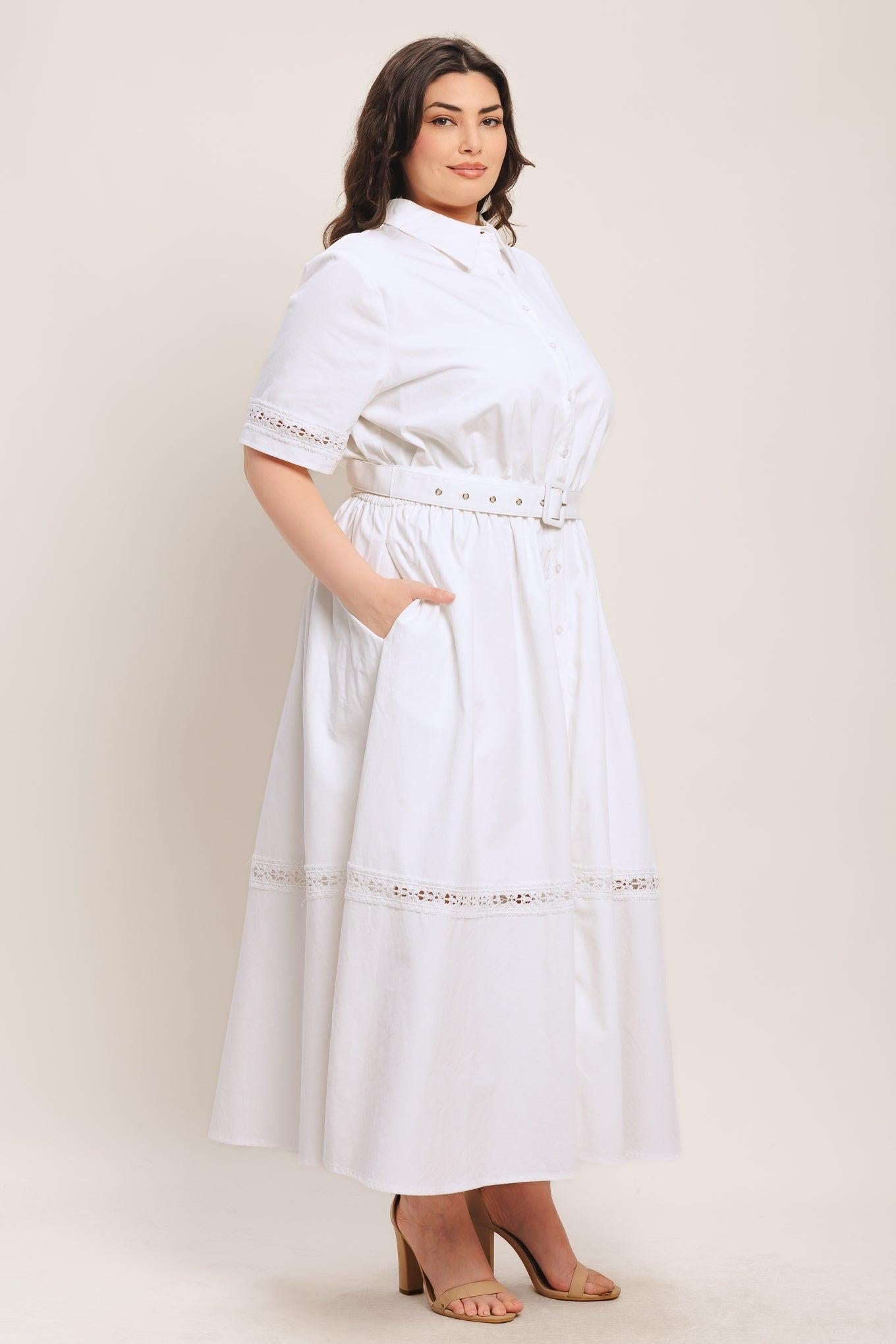 ELEGANT ENCOUNTER WOVEN MIDI DRESS Flying Tomato