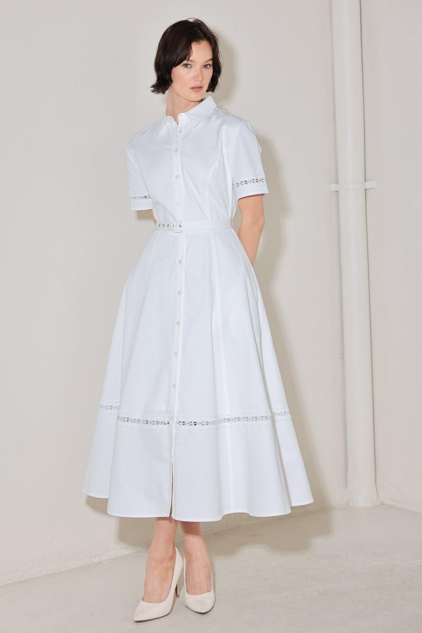 ELEGANT ENCOUNTER WOVEN MIDI DRESS Flying Tomato