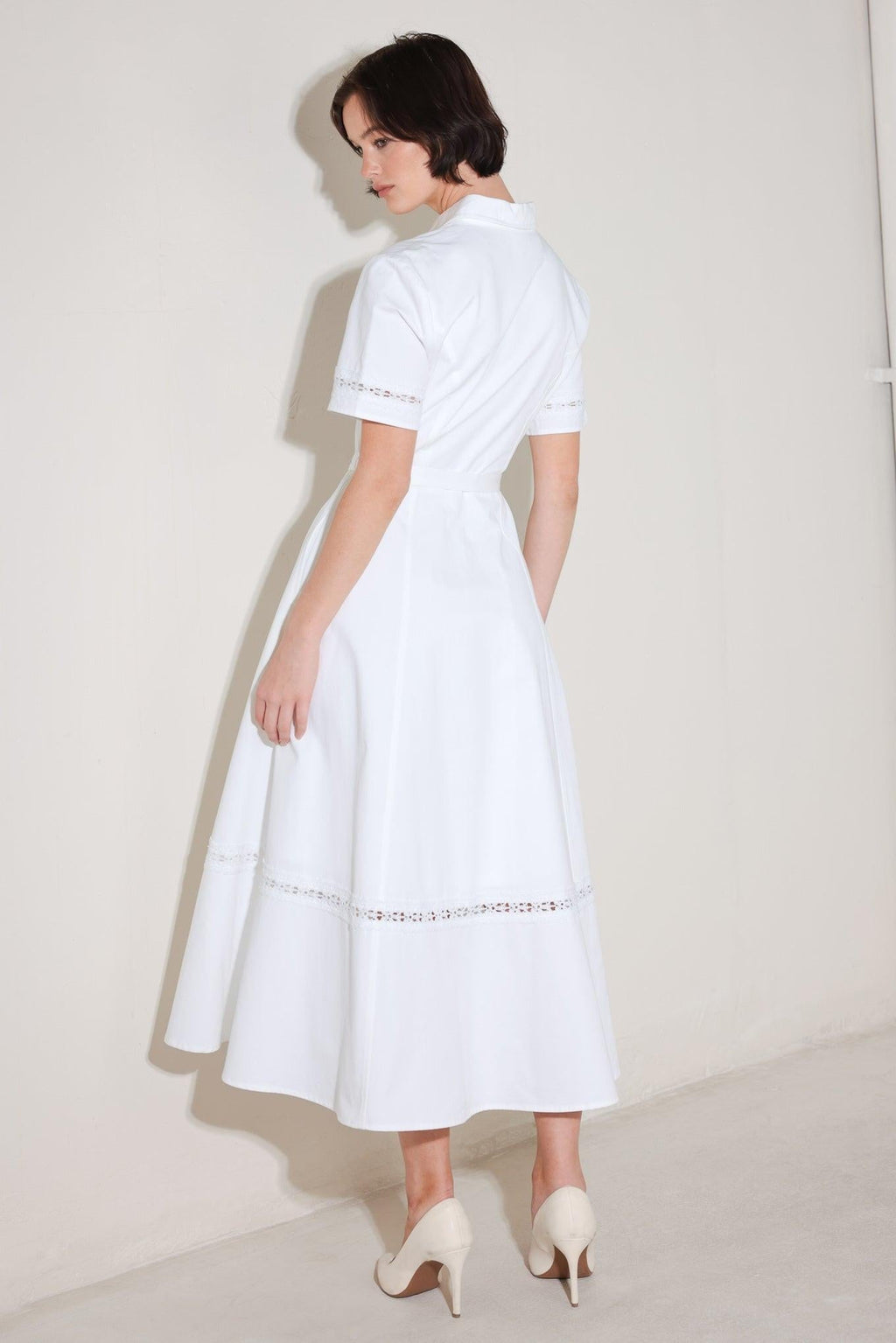 ELEGANT ENCOUNTER WOVEN MIDI DRESS Flying Tomato