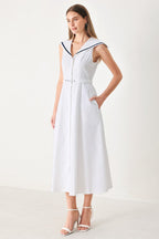 DARLING DAY WOVEN MIDI DRESS Flying Tomato