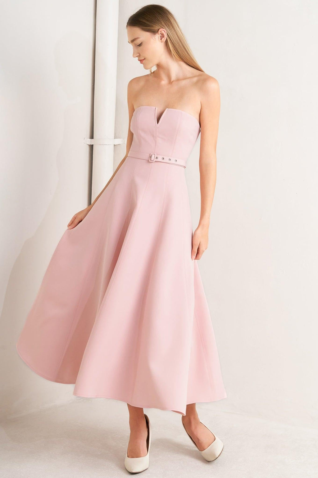 WEEKEND GLAM WOVEN MIDI DRESS Flying Tomato
