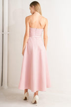 WEEKEND GLAM WOVEN MIDI DRESS Flying Tomato