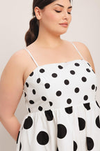 PARISIAN SPOTLIGHT WOVEN MIDI DRESS Flying Tomato