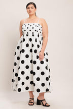 PARISIAN SPOTLIGHT WOVEN MIDI DRESS Flying Tomato