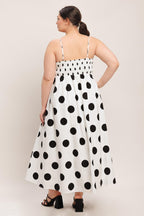 PARISIAN SPOTLIGHT WOVEN MIDI DRESS Flying Tomato