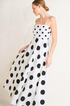 PARISIAN SPOTLIGHT WOVEN MIDI DRESS Flying Tomato
