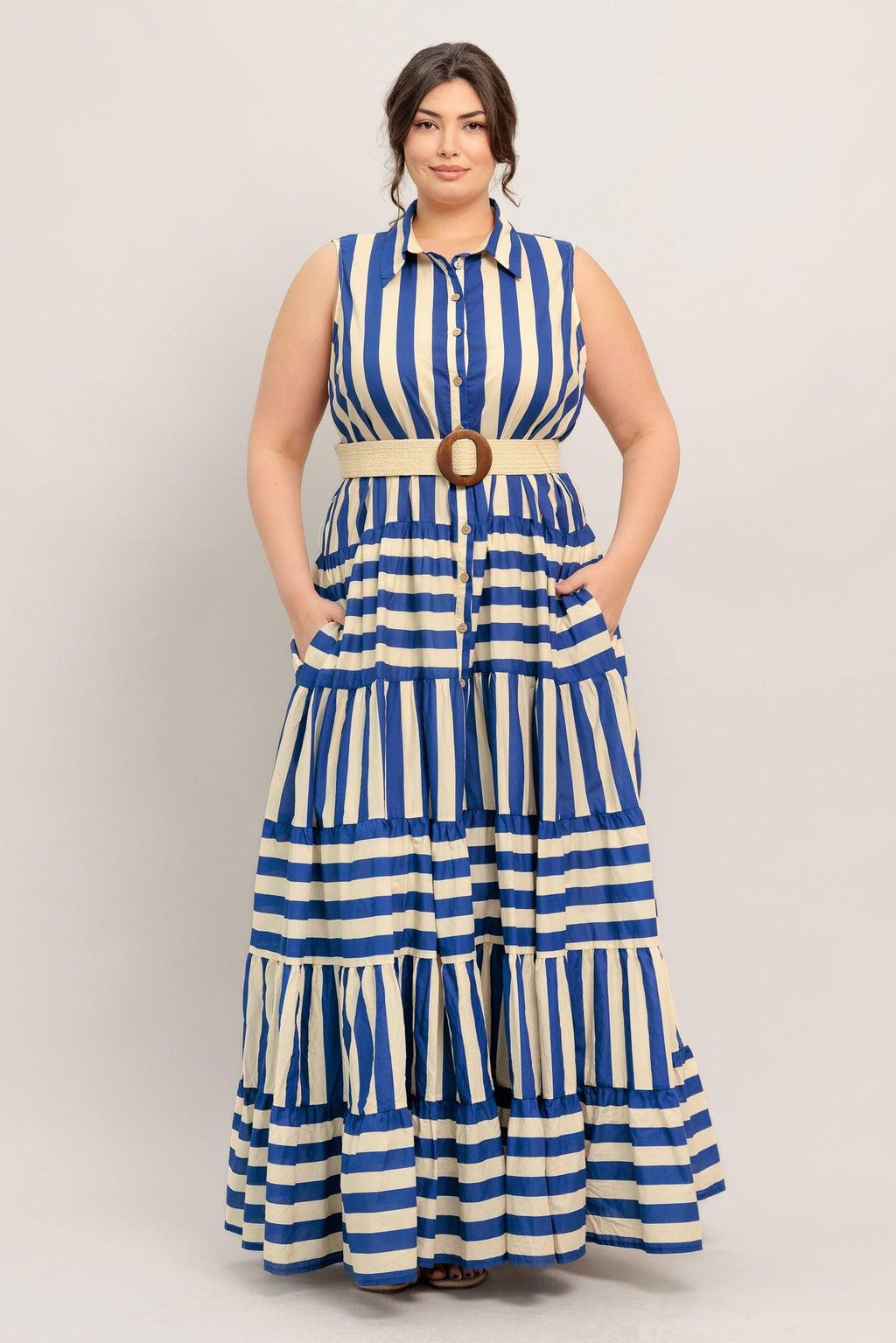 [PREORDER] SUNSET BOARDWALK STRIP MAXI DRESS Flying Tomato