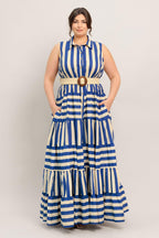 [PREORDER] SUNSET BOARDWALK STRIP MAXI DRESS Flying Tomato