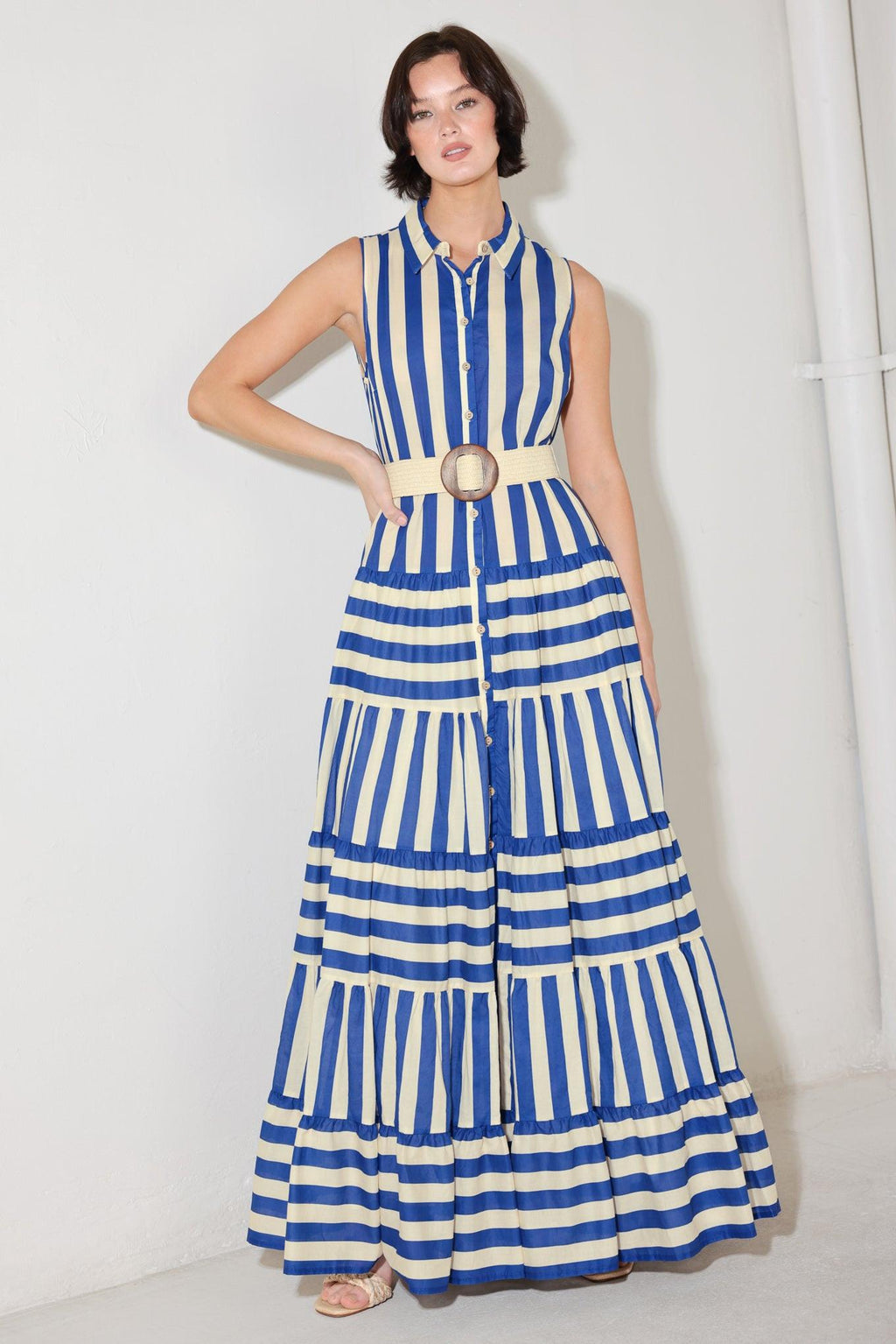 [PREORDER] SUNSET BOARDWALK STRIP MAXI DRESS Flying Tomato