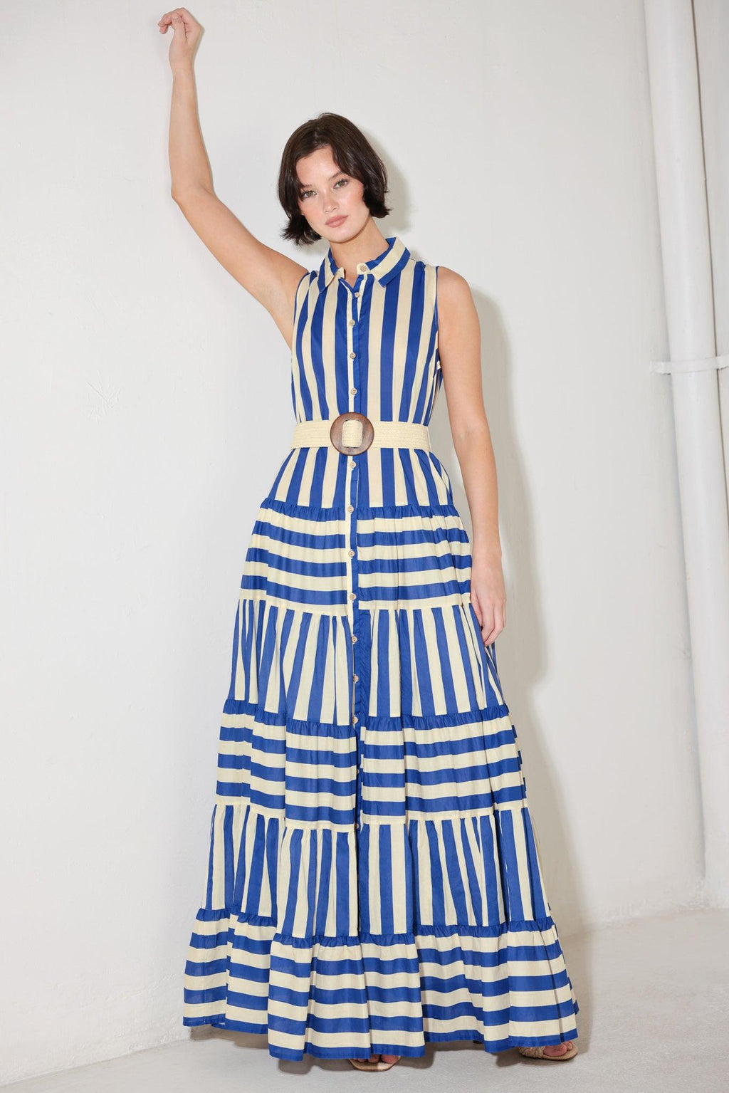 [PREORDER] SUNSET BOARDWALK STRIP MAXI DRESS Flying Tomato