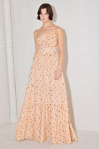 DOTTED DREAM WOVEN MAXI DRESS Flying Tomato
