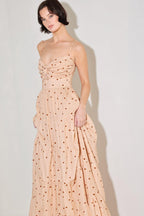 DOTTED DREAM WOVEN MAXI DRESS Flying Tomato