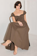 MOCHA MUSE MOMENT WOVEN MIDI DRESS Flying Tomato