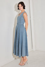 SIMPLY STUNNING DENIM MIDI DRESS Flying Tomato