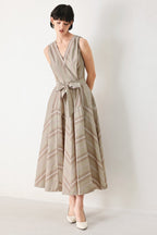 SWEET STRIPE WOVEN MIDI DRESS Flying Tomato