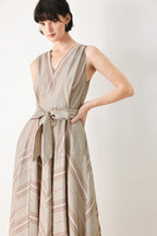 SWEET STRIPE WOVEN MIDI DRESS Flying Tomato