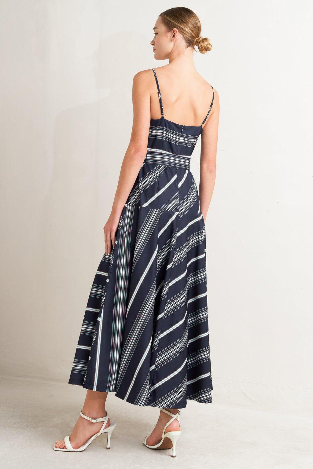 SWEET ESCAPE STRIPE WOVEN MIDI DRESS Flying Tomato