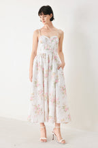 PASTEL ROMANCE WOVEN MIDI DRESS Flying Tomato