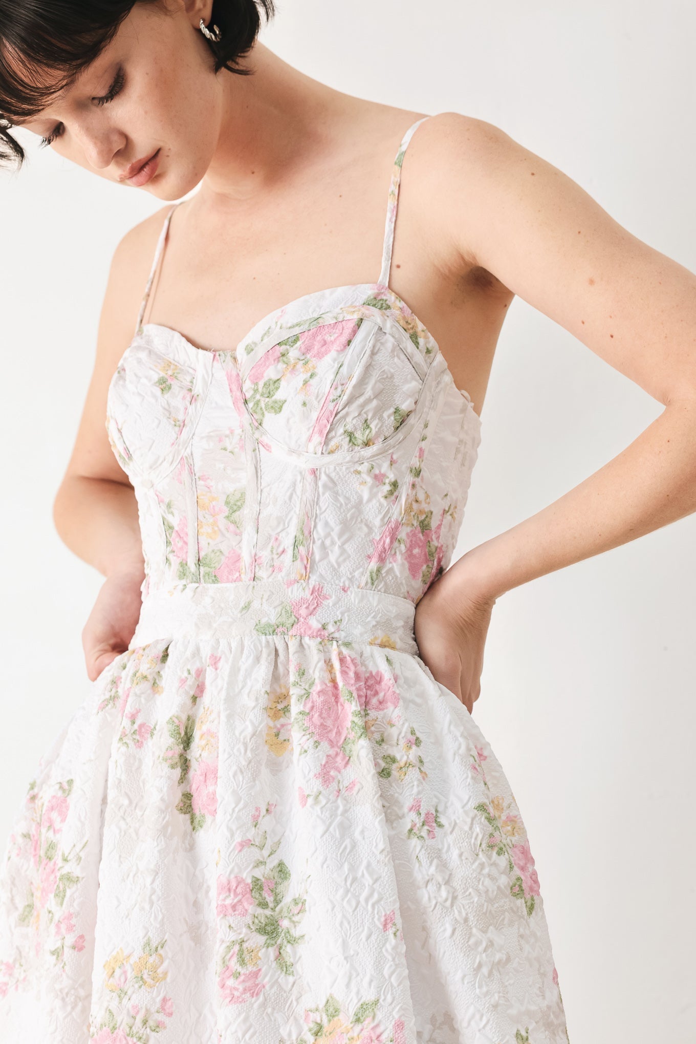 PASTEL ROMANCE WOVEN MIDI DRESS Flying Tomato