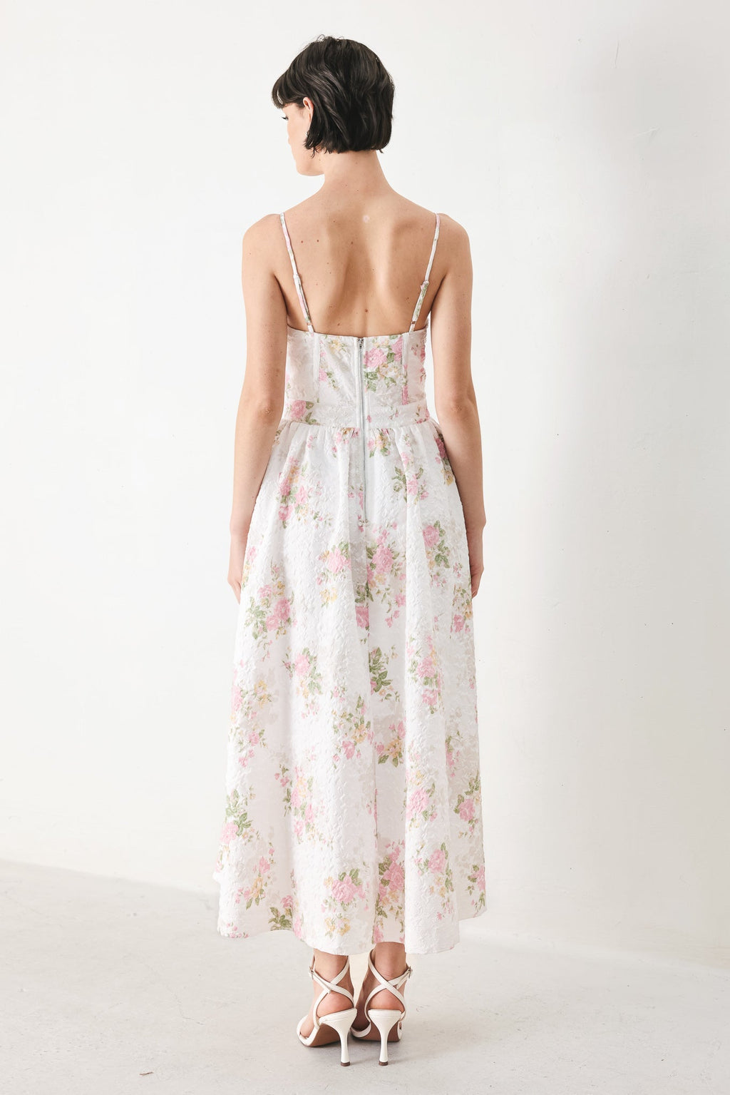 PASTEL ROMANCE WOVEN MIDI DRESS Flying Tomato
