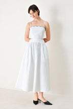 PURE ELEGANCE WOVEN MIDI DRESS Flying Tomato