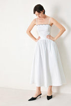 PURE ELEGANCE WOVEN MIDI DRESS Flying Tomato