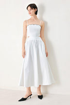 PURE ELEGANCE WOVEN MIDI DRESS Flying Tomato