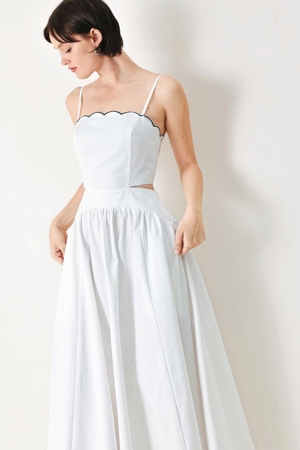 PURE ELEGANCE WOVEN MIDI DRESS Flying Tomato