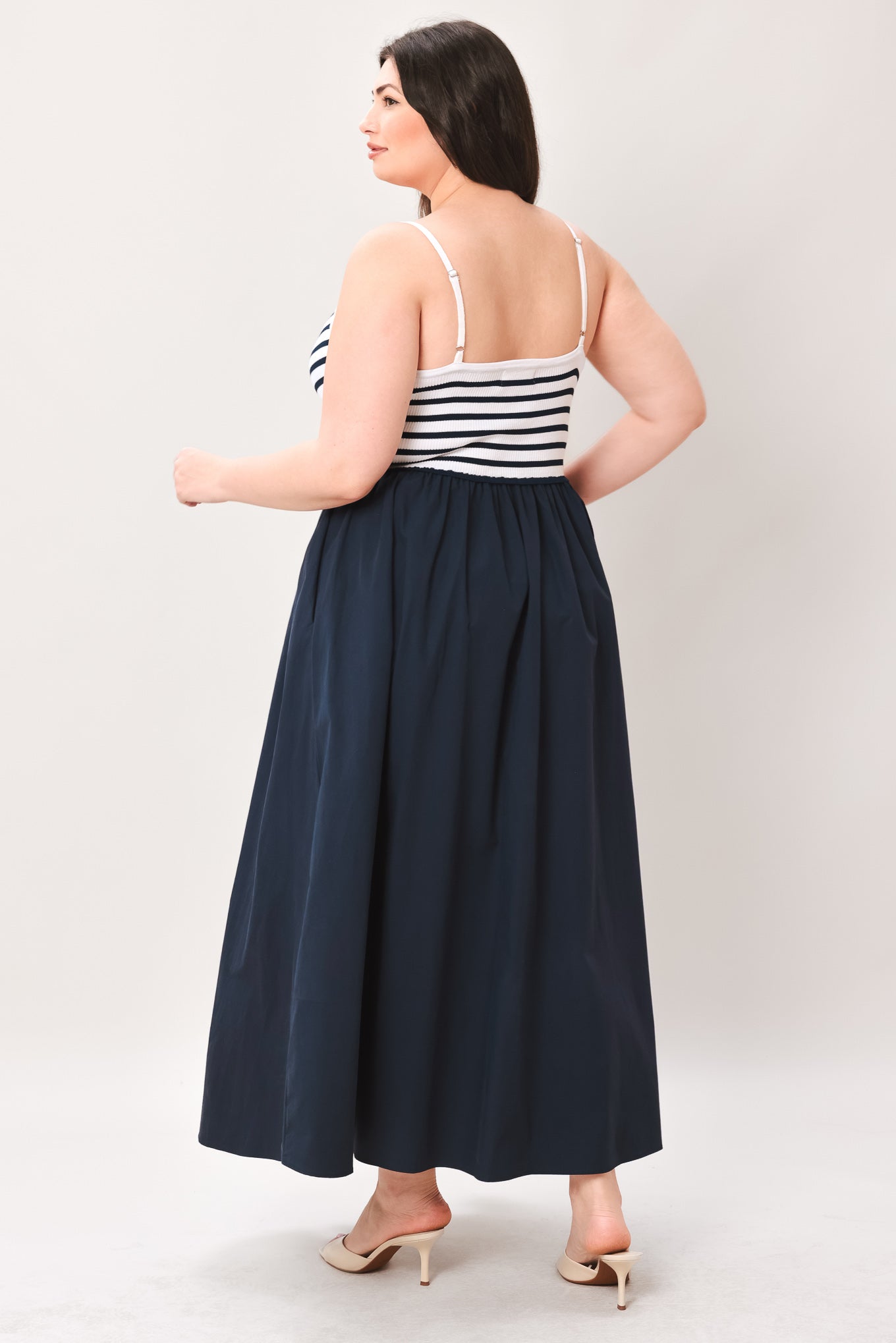 PARIS STRIPE CUTOUT MIDI DRESS Flying Tomato
