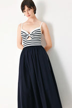 PARIS STRIPE CUTOUT MIDI DRESS Flying Tomato