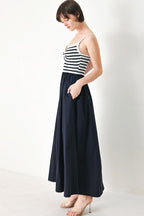 PARIS STRIPE CUTOUT MIDI DRESS Flying Tomato