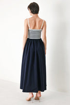 PARIS STRIPE CUTOUT MIDI DRESS Flying Tomato