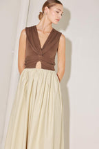 ANGEL VEIL SOLID MIDI DRESS Flying Tomato