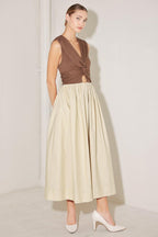 ANGEL VEIL SOLID MIDI DRESS Flying Tomato