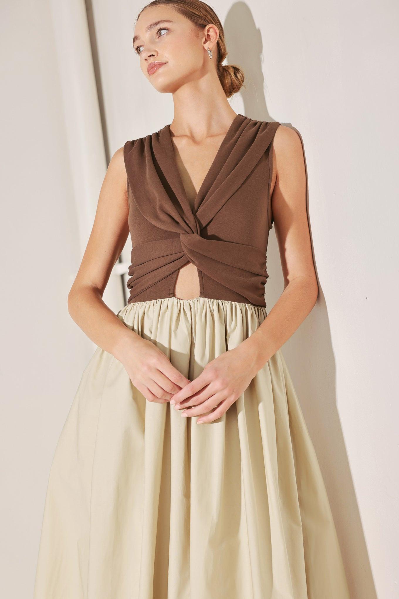 ANGEL VEIL SOLID MIDI DRESS Flying Tomato