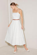 DELICATE ICON WOVEN MIDI DRESS Flying Tomato