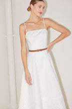 DELICATE ICON WOVEN MIDI DRESS Flying Tomato