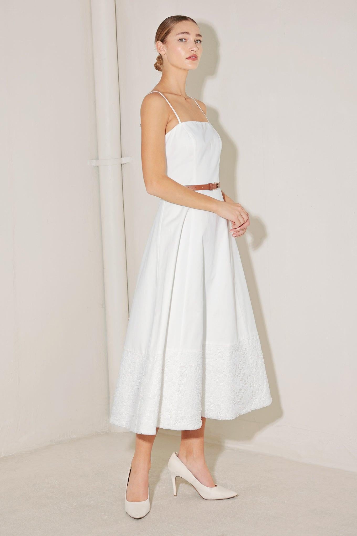 DELICATE ICON WOVEN MIDI DRESS Flying Tomato