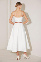 DELICATE ICON WOVEN MIDI DRESS Flying Tomato