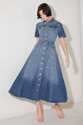 BLUEBIRD PROMENADE DENIM MIDI DRESS Flying Tomato