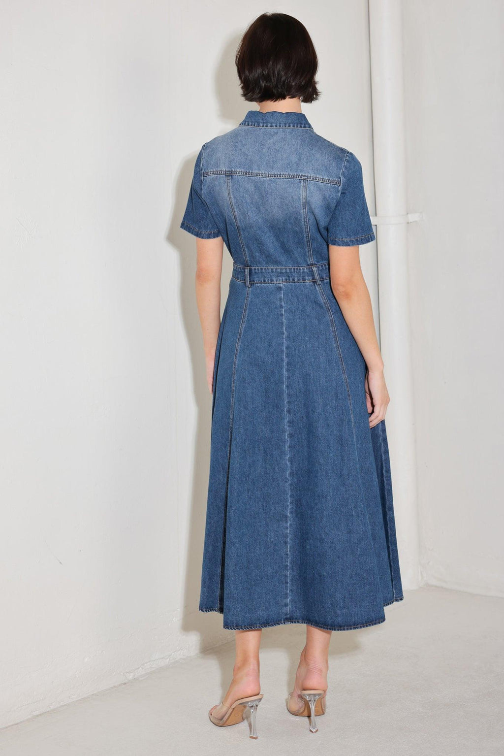 BLUEBIRD PROMENADE DENIM MIDI DRESS Flying Tomato