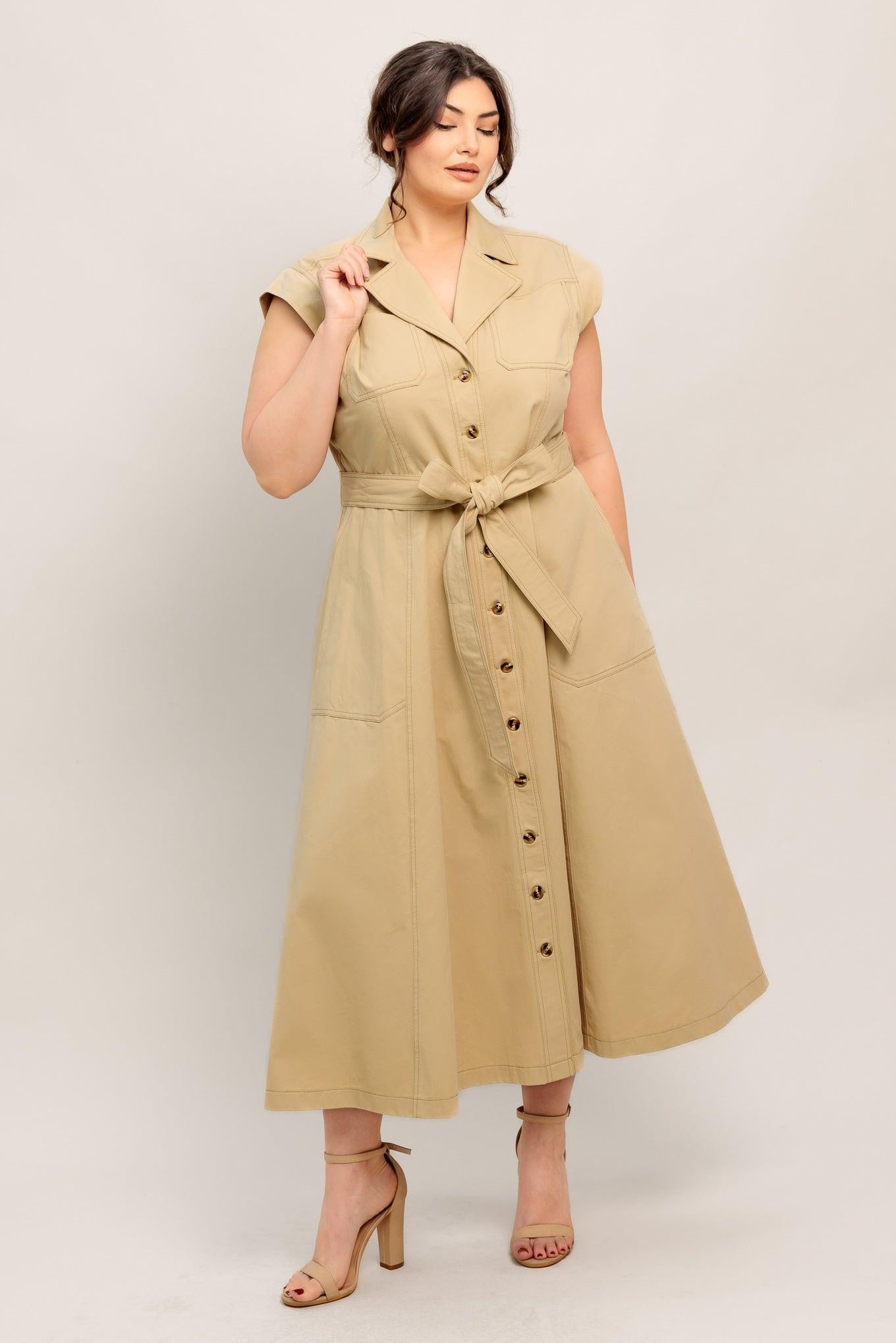 NATURAL INSTINCT WOVEN MIDI DRESS Flying Tomato