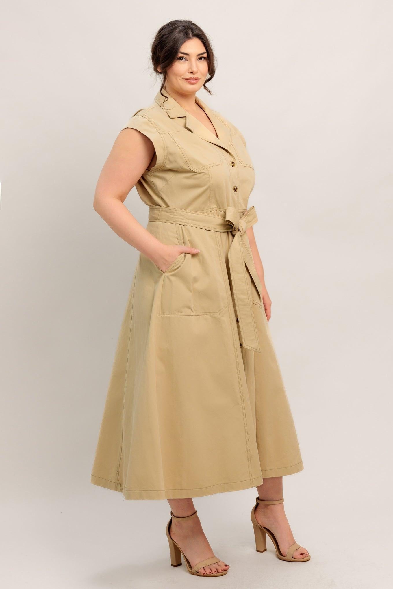 NATURAL INSTINCT WOVEN MIDI DRESS Flying Tomato