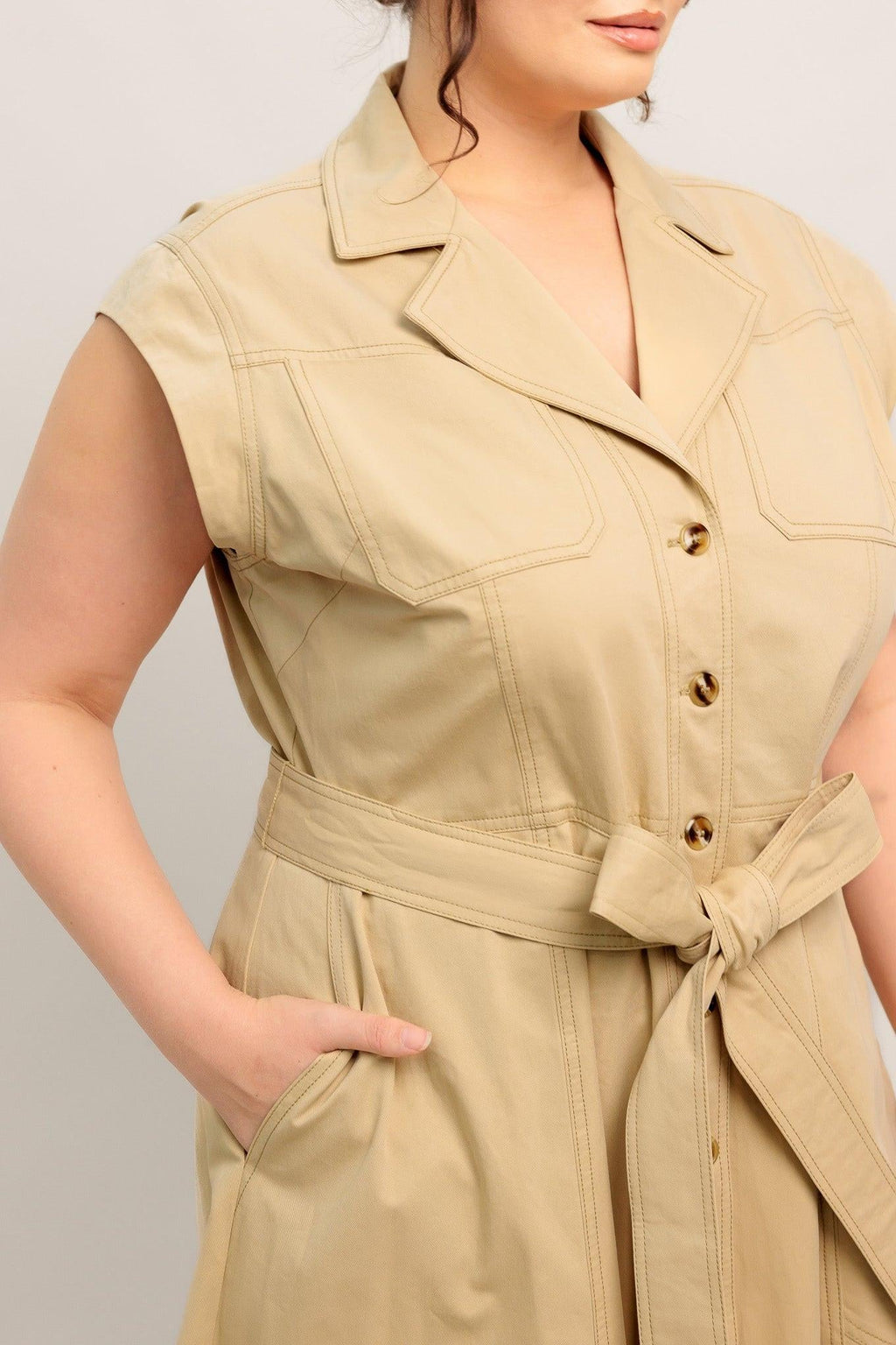 NATURAL INSTINCT WOVEN MIDI DRESS Flying Tomato