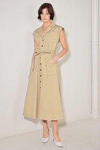 NATURAL INSTINCT WOVEN MIDI DRESS Flying Tomato