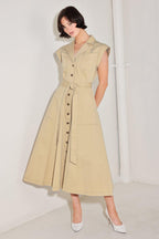 NATURAL INSTINCT WOVEN MIDI DRESS Flying Tomato