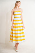 HONEY GLOW WOVEN MIDI DRESS Flying Tomato