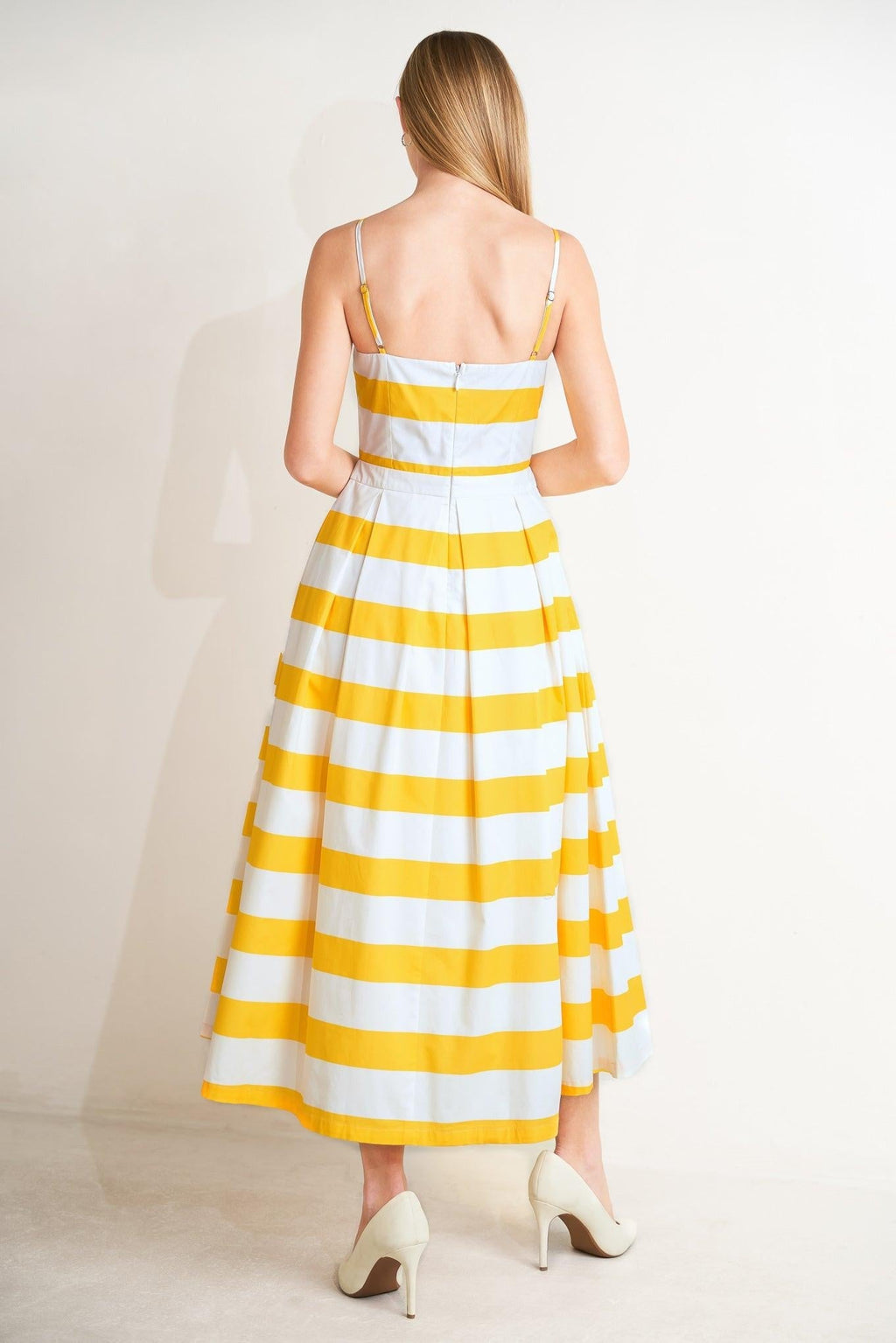 HONEY GLOW WOVEN MIDI DRESS Flying Tomato