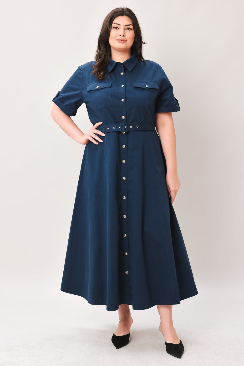 CLASSIC AUTHORITY WOVEN MIDI DRESS Flying Tomato