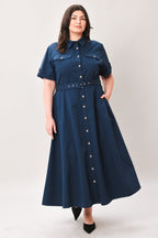 CLASSIC AUTHORITY WOVEN MIDI DRESS Flying Tomato